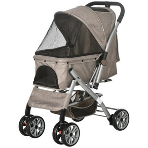 Dog Stroller For Small Dogs Cats, 4 Wheels One-Click Fold Pet Stroller With Swivel Wheels, Pet Accessories, Products For Your Pet