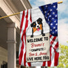 Welcome To The Dog Campsite, Personalized Garden Flags, Decoration For Dog Lovers