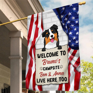 Welcome To The Dog Campsite, Personalized Garden Flags, Decoration For Dog Lovers