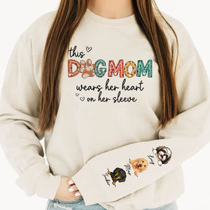 Wear My Heart On My Sleeve, Personalized Sweatshirt With Sleeve Imprint, Custom Photo