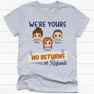 No Returns Or Refunds Peeking Kids, Personalized Shirt, Funny Gift For Dad, Mom, Grandma, Grandpa, Custom Photo