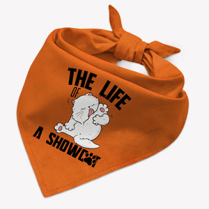 The Life Of A Showcat Bandana, Personalized Bandana, Gift For Pet, Custom Cat Lovers Gifts, Custom Photo