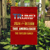 Trump 2024 The Return Flag, Personalized House Flag, Custom Gift For Trump Fans, Election 2024