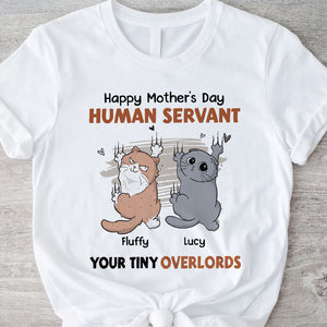 Human Servant Your Tiny Overlord, Personalized Shirt, Gifts For Cat Lovers