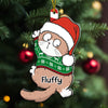 Naughty Cat Ornament, Personalized Acrylic Shape Ornament, Gift For Cat Lovers