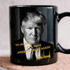 Make America Great Again President Donald Trump Autographed, Personalized Black Mug, Election 2024