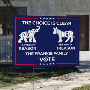The Voice Of Reason Trump, Personalized Yard Sign, Trump Sign, Election 2024