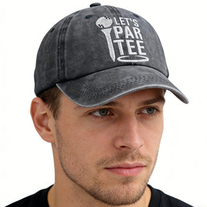 Golf Gifts Hats for Mom Dad, Par Tee Hats for Men Women, Adjustable Embroidered Wash Cotton Baseball Cap