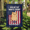 Even My Cat Wants Trump, Personalized House Flag, Gift For Trump Fans, Custom Photo, Election 2024