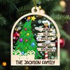 Custom Family Name Christmas Tree, Personalized Acrylic Shape Ornament, Family Gift, Christmas Gift