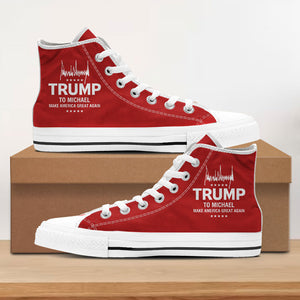 Make America Great Again Trump High Top Shoes, Personalized Trump Sneakers, Trump Shoes, Election 2024
