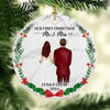 Our First Christmas Couple, Personalized Christmas Ornaments, Custom Gift For Lovers