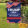 God Bless President Trump 2024, Personalized House Flag, Home Decoration, Election 2024