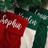 Family Christmas Stockings, Personalized Knitted Stocking, Embroidered Stockings With Name