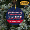 Don't Blame Us We Voted For Trump, Personalized Ornaments, Trump Ornaments, Election 2024