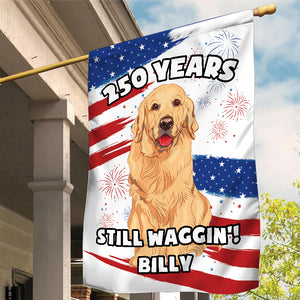 Personalized Sill Waggin, America 250th Anniversary Garden Flags, Custom Clipart Decoration For Dog Lovers