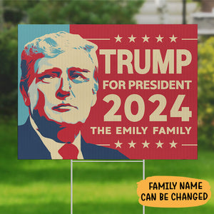 Trump For President 2024, Personalized Yard Sign, Trump Sign, Election 2024