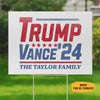 Trump Vance'24, Personalized Yard Sign, Trump Sign, Election 2024
