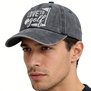Golf Hats for Men Women, Golf Gifts for Mom Dad, Adjustable Embroidered Wash Cotton Baseball Cap