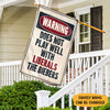 Does Not Play Well With Liberals, Trump Flag, Personalized House Flag, Gift For Trump Fans, Election 2024