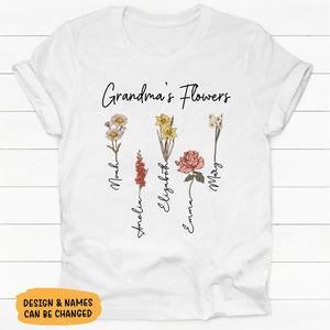 Custom Birth Month Flower, Personalized Shirt, Birthday Gift, Gifts For Mom