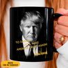 Make America Great Again President Donald Trump Autographed, Personalized Black Mug, Election 2024