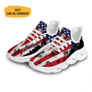 US Flag Military Trump MaxSoul Shoes, Personalized Trump Sneakers, Trump Shoes, Election 2024