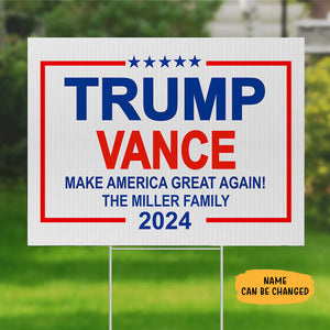 Trump Vance Make America Great Again 2024, Personalized Yard Sign, Trump Sign, Election 2024
