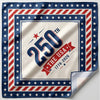 USA 250th Anniversary Silk Bandana (1776-2026), Vintage American Flag Stars & Stripes Scarf