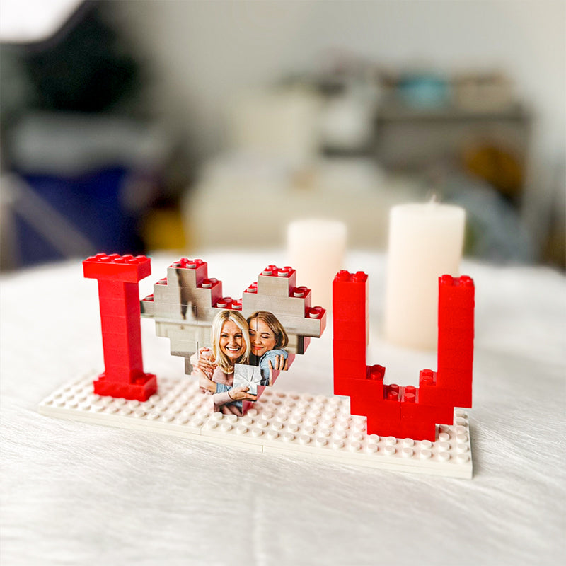 Personalised Photo Print Acrylic Block Puzzle Lego, I Love You Acrylic Block, Mom Acrylic Block, Gift For Mom, Gift For Family