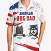 American Dog Dad Dog Mom, Personalized Hawaiian Shirt, Gifts For Dog Lovers