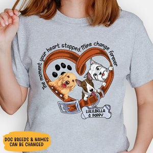 You Left Paw Prints In My Heart, Personalized Shirt, Gifts For Dog Lovers, Custom Photo