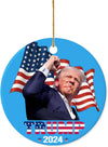 Trump Shot Ornament, Trump Assassination, Christmas Ornament, Election 2024