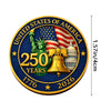 3D Embossed 250th Anniversary Coin, Commemorative Challenge Coin, Collectible Souvenir Gift, Limited Edition Coin