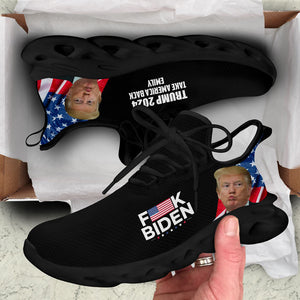 FK Biden Take America Back US Flag Trump MaxSoul Shoes, Personalized Trump Sneakers, Trump Shoes, Election 2024