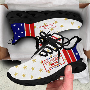 Trump Golden MaxSoul Shoes, Personalized Trump Sneakers, Trump Shoes, Election 2024