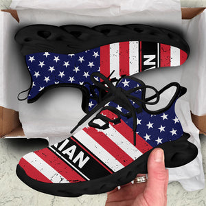 Trump US Flag MaxSoul Shoes, Personalized Trump Sneakers, Trump Shoes, Election 2024