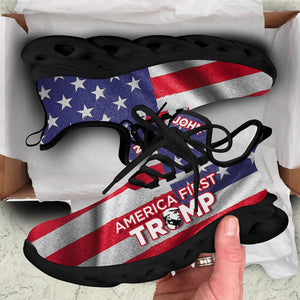 America First Trump MaxSoul Shoes, Personalized Trump Sneakers, Trump Shoes, Election 2024