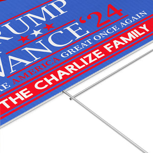 Trump Vance 24 Make America Great Once Again, Personalized Yard Sign, Trump Sign, Election 2024