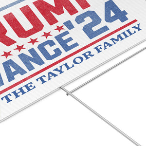 Trump Vance'24, Personalized Yard Sign, Trump Sign, Election 2024