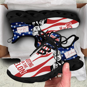 I'm Voting For The Felon Trump 2024 MaxSoul Shoes, Personalized Trump Sneakers, Trump Shoes, Election 2024