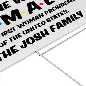 First Woman President Kamala Harris, Personalized Yard Sign, Kamala Harris Sign, Election 2024
