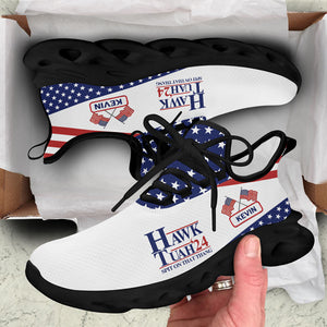 Hawk Tuah Spit On That Thang MaxSoul Shoes, Personalized Trump Sneakers, Trump Shoes, Election 2024