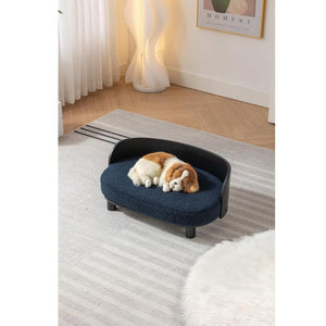 Dog Bed Pet Sofa With Solid Wood Legs And Bent Wood Back, Pet Accessories, Products For Your Pet
