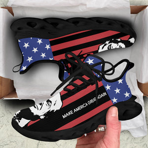 Trump Make America Great Again MaxSoul Shoes, Personalized Trump Sneakers, Trump Shoes, Election 2024