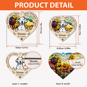 The Moment Your Heart, Personalized Suncatcher Ornament, Car Hanger Memorial Gifts