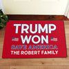 Trump Won Save America, Personalized Doormat, Trump Doormat, Gift For Trump Fans, Election 2024