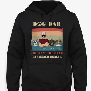 The Man The Myth The Snack Dealer, Personalized Dark Shirt, Gift For Dog Dad