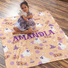 Halloween Ghost Blanket, Spooky Decor, Personalized Baby Blanket, Baby Shower Gift, Newborn Gift