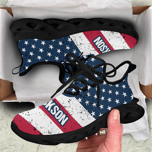 MAGA US Flag MaxSoul Shoes, Personalized Trump Sneakers, Trump Shoes, Election 2024